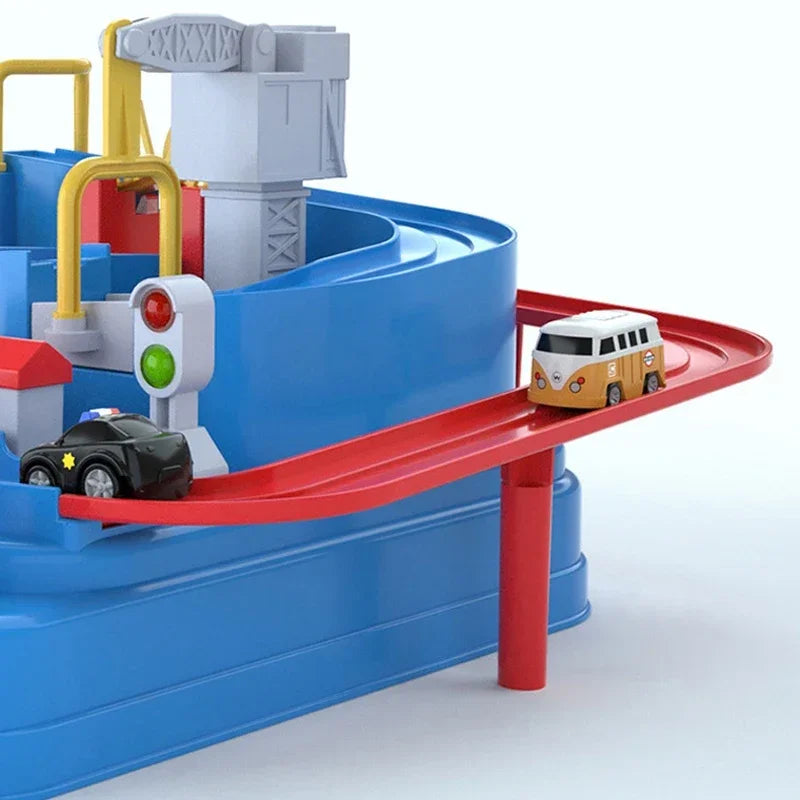 Racing Rail Car Model Educational Toys Children Track Adventure Game Brain Mechanical Interactive Train Animals Space Rocket Toy