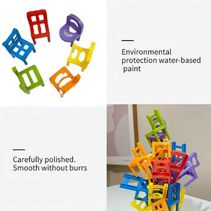 Stacking Chairs, Educational Toys, Building Blocks Stacking Chairs, Parent-Child Gathering Interactive Stress Reduction Toys