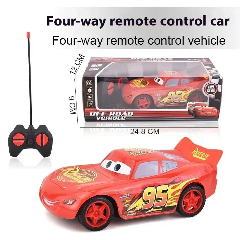 Pixar Cars 3 Electric Toy Car Lightning Mcqueen Four Channel Cross-Country Remote Control Car Model Toys for Children Gif