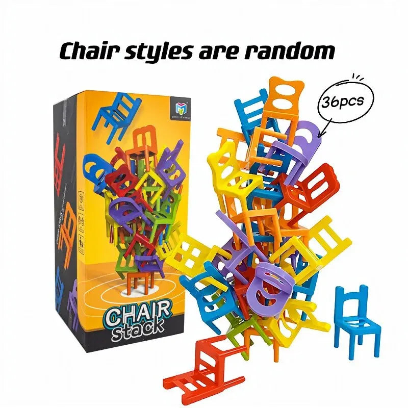 Stacking Chairs, Educational Toys, Building Blocks Stacking Chairs, Parent-Child Gathering Interactive Stress Reduction Toys