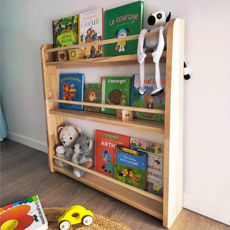 Bibliothèque En Bois Montessori - Les tout petits d&
