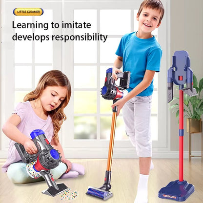 Children Electric Vacuum Cleaner Simulation Charging Housework Dust Catcher Toy Kids Learning Educational Role Playing Game Toys - Les tout petits d&