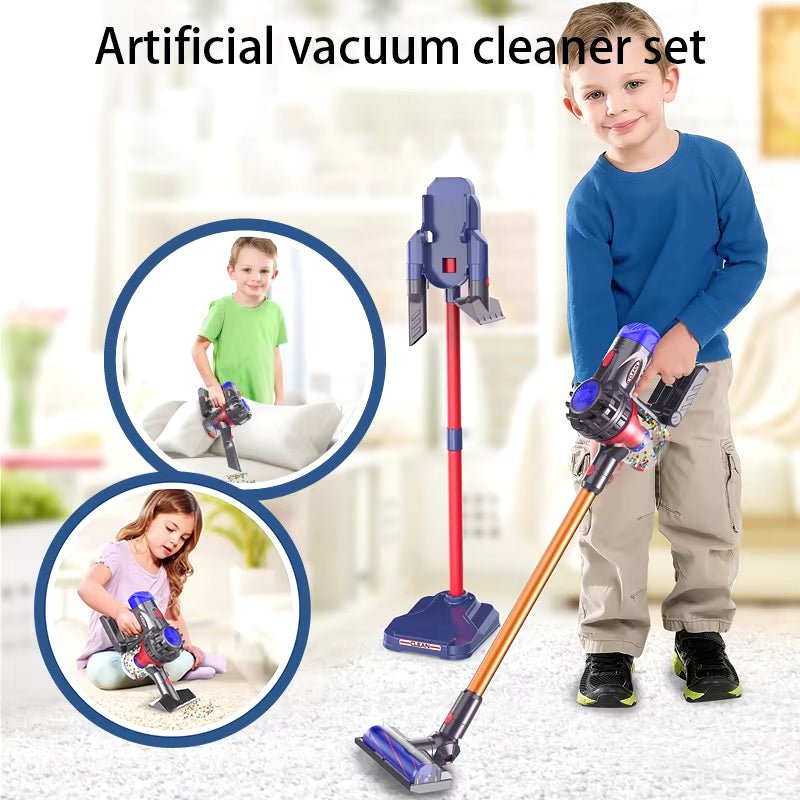 Children Electric Vacuum Cleaner Simulation Charging Housework Dust Catcher Toy Kids Learning Educational Role Playing Game Toys - Les tout petits d&