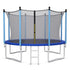 Trampoline Extérieur Ø366Cm Echelle Filet De Sécurité Tapis De Saut Tuyau Galvanisé Antirouille Pour Enfants Charge 150 Kg