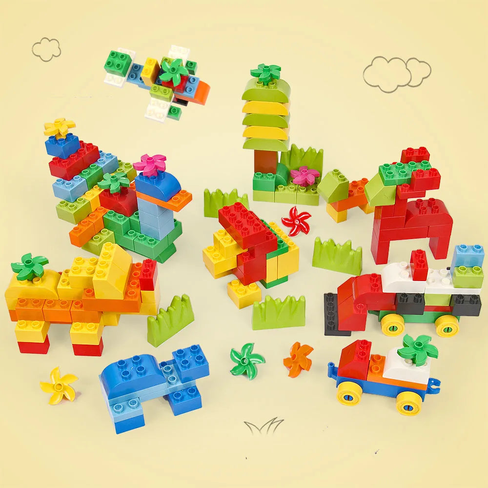 Building Blocks for Kids Toddlers 150 Piece Classic Multi-Colored Building Blocks Set for 1-6 Years Toys Gifts for Children Les tout petits d&