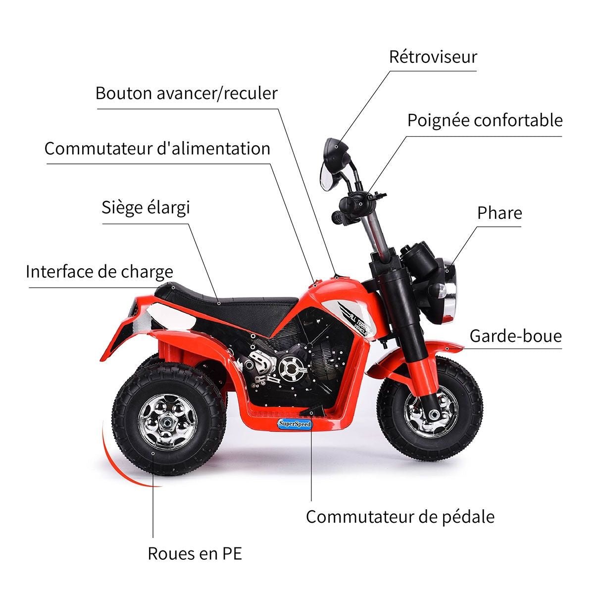 Moto Électrique Enfant 6V - Les tout petits d&